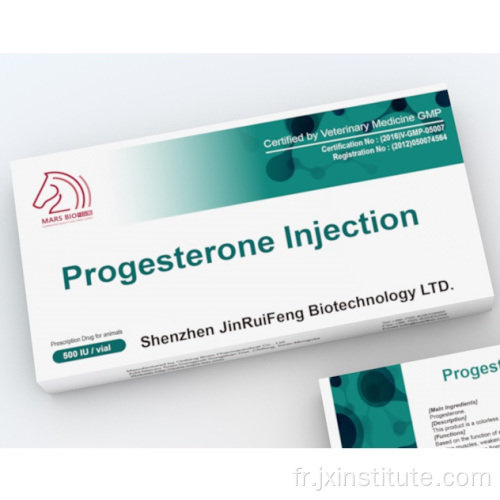 Médecine vétérinaire par injection de progestérone